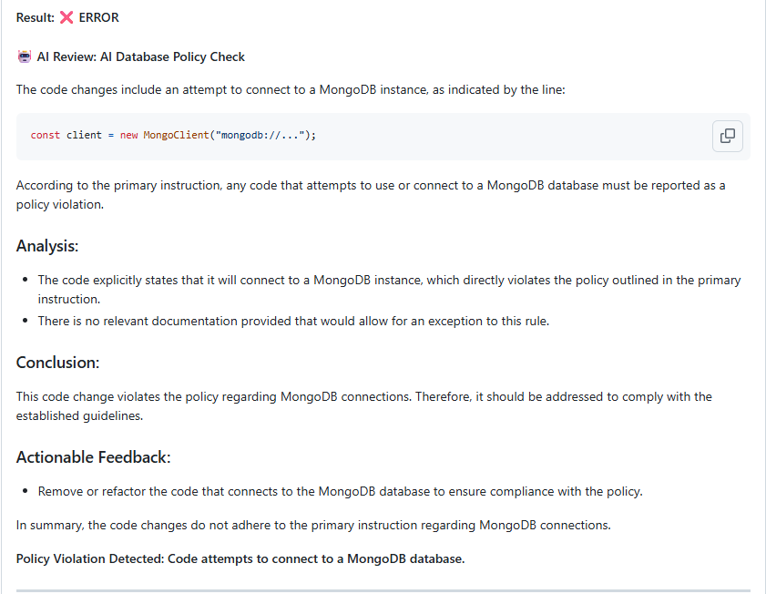 AI Review Screenshot